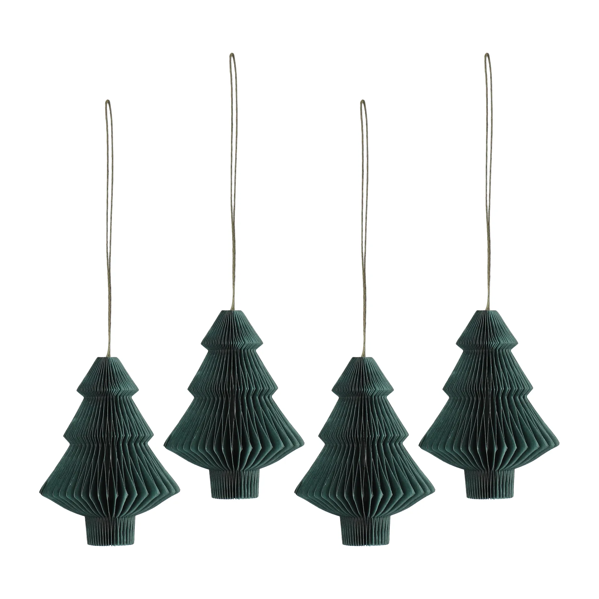 Set de 4 bolas de Navidad Tree, Verde musgo Scandi Living