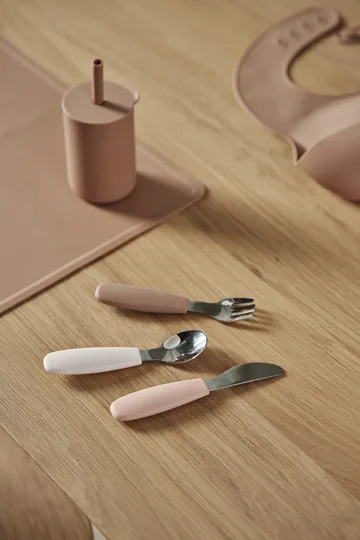 Set de cubiertos Dine de silicona de 3 piezas - Blush - Scandi Living
