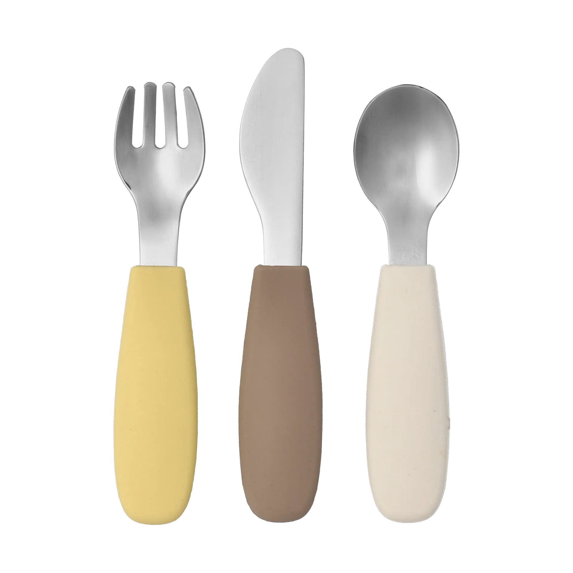 Set de cubiertos Dine de silicona de 3 piezas, Taupe Scandi Living
