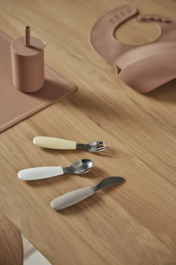Set de cubiertos Dine de silicona de 3 piezas - Taupe - Scandi Living