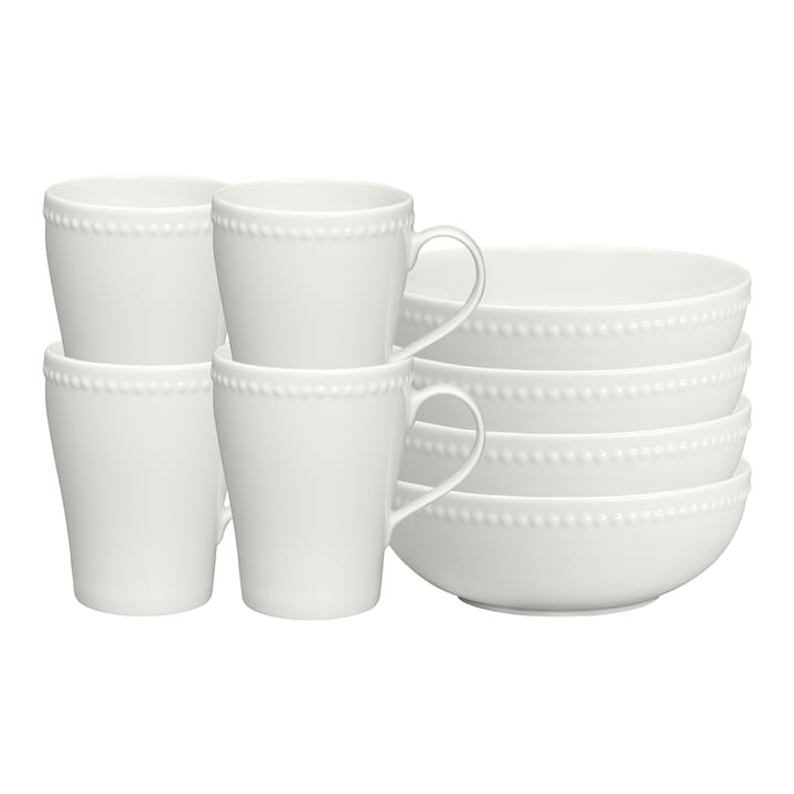 Set de desayuno Dots, blanco - undefined - Scandi Living