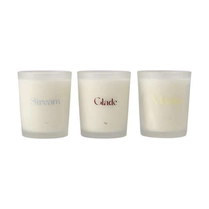 Set de regalo Vela aromática 70g paquete de 3 - Stream/Glade/Meadow - Scandi Living