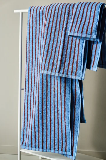 Set de toallas Drift 4 piezas - Azul-rojo - Scandi Living