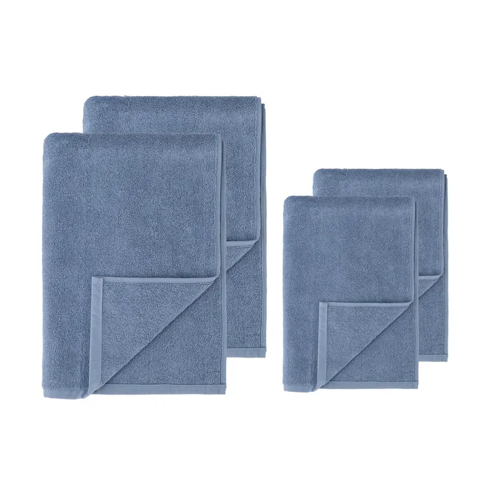 Set de toallas Drift , 4 piezas - Azul - Scandi Living