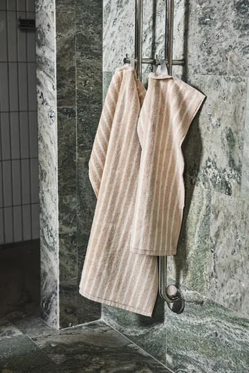 Set de toallas Drift 4 piezas - Beige-blanco - Scandi Living