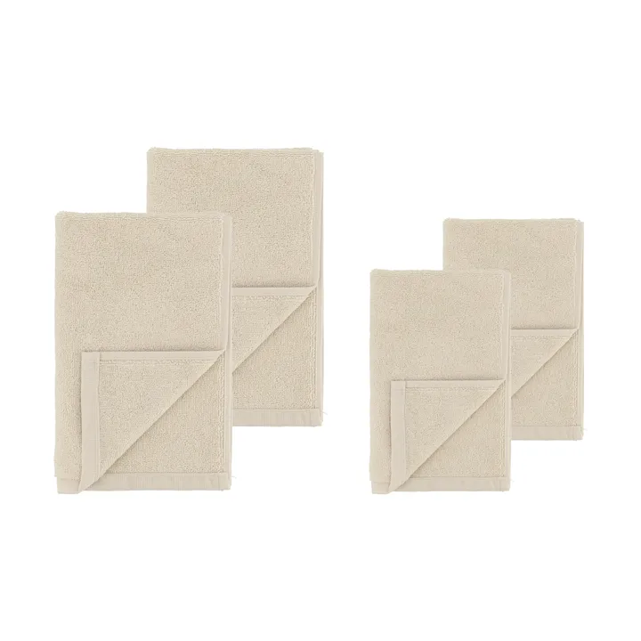 Set de toallas Drift, 4 piezas - Blanco - Scandi Living