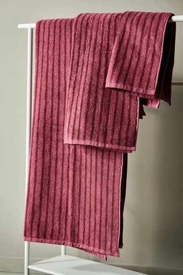 Set de toallas Drift 4 piezas - Rosa-rojo - Scandi Living