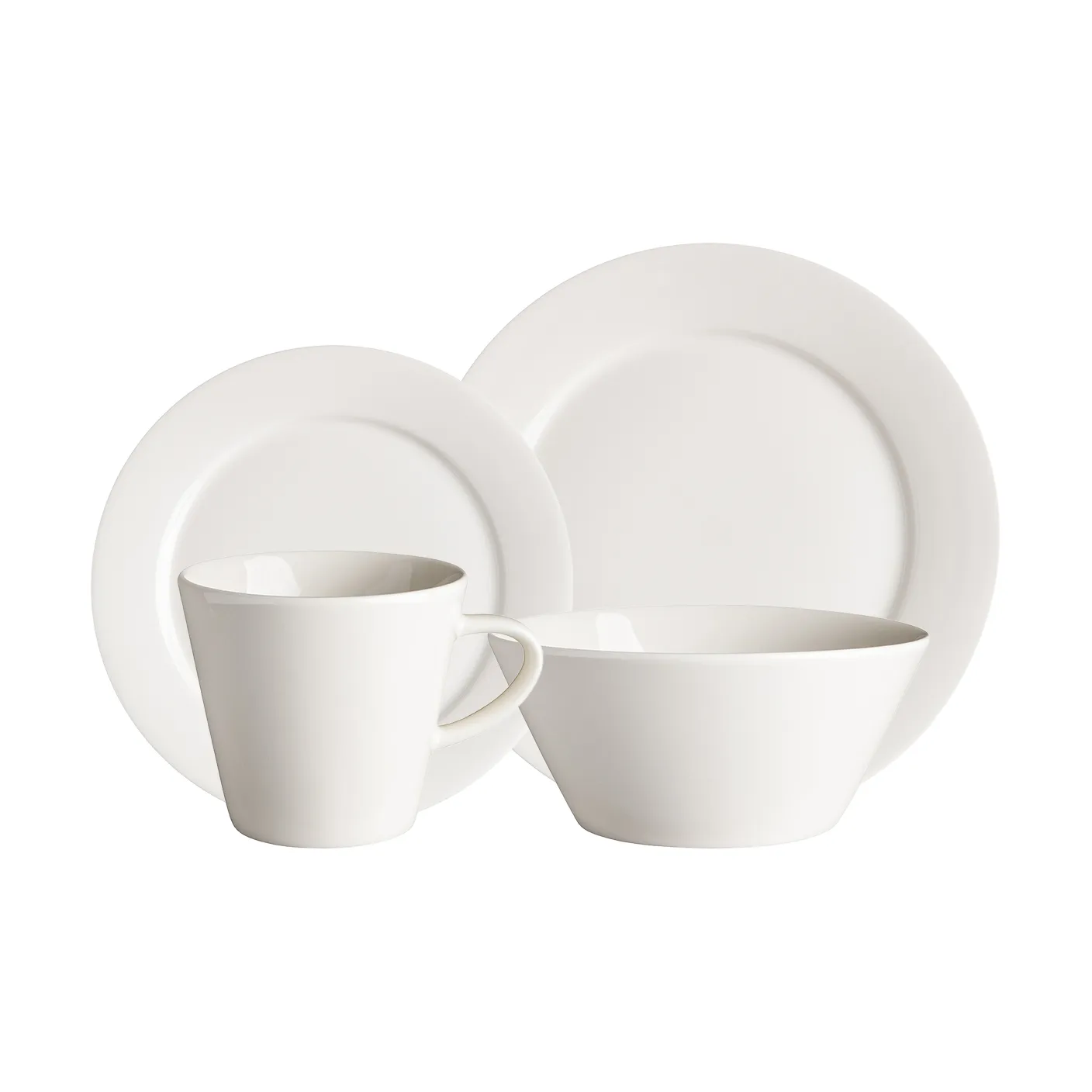 Set de vajilla Kalk 16 piezas - Blanco,  Scandi Living