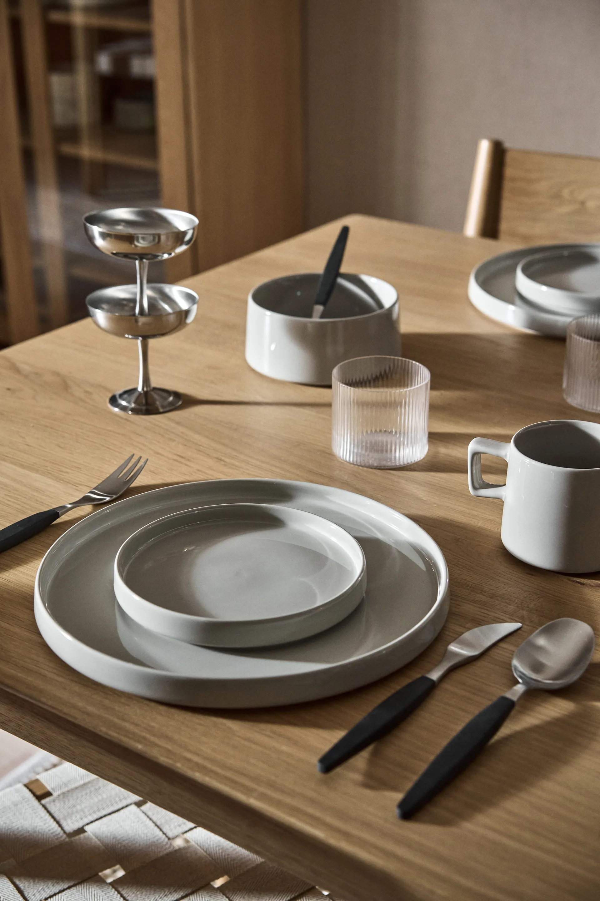 Set de vajilla Taper 12 piezas - Gris claro,  Scandi Living