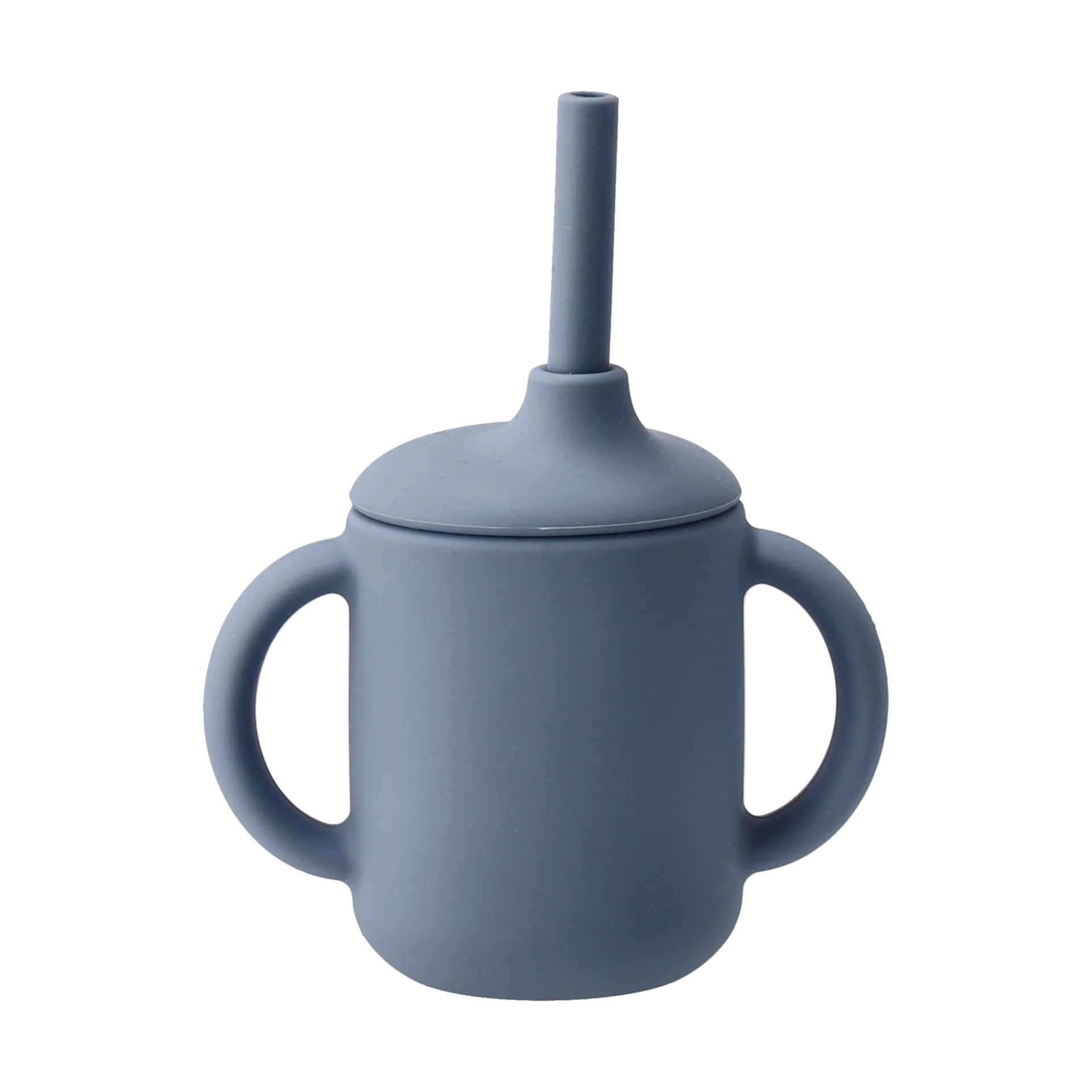 Taza con pajita Idun de silicona 120 ml, Blue Scandi Living