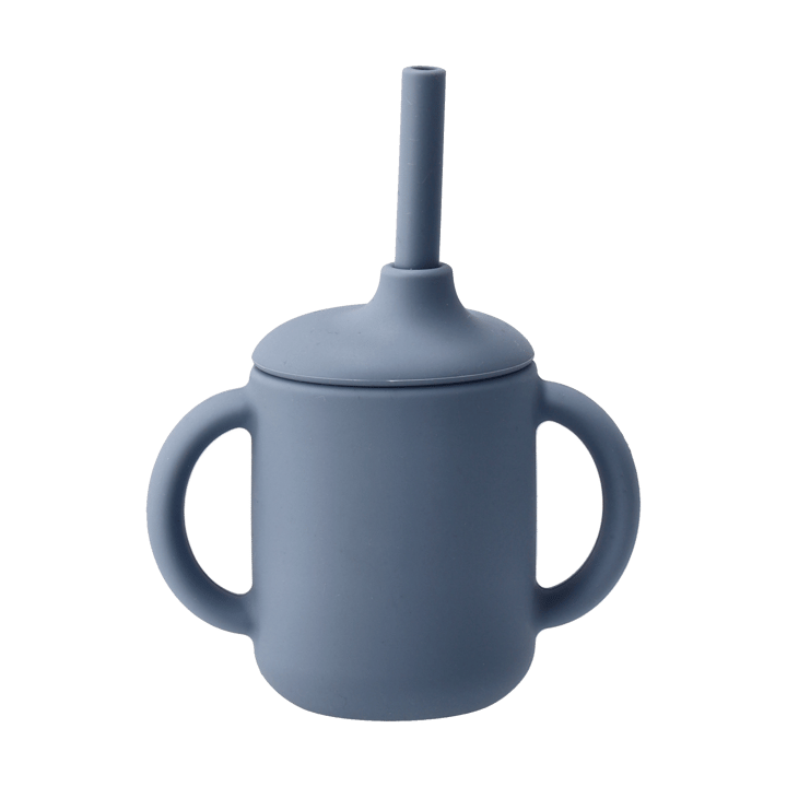 Taza con pajita Idun de silicona 120 ml - Blue - Scandi Living
