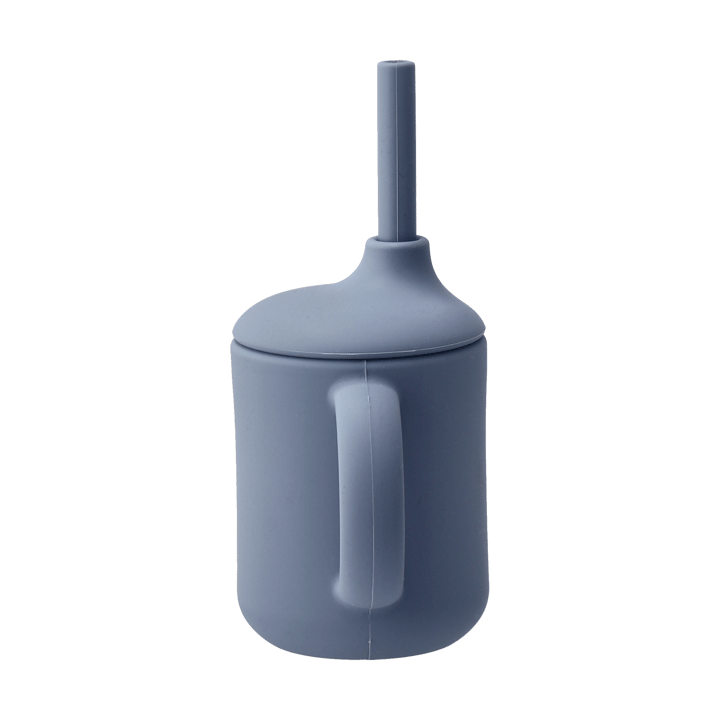 Taza con pajita Idun de silicona 120 ml, Blue Scandi Living