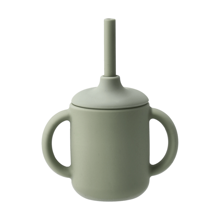 Taza con pajita Idun de silicona 120 ml - Green - Scandi Living