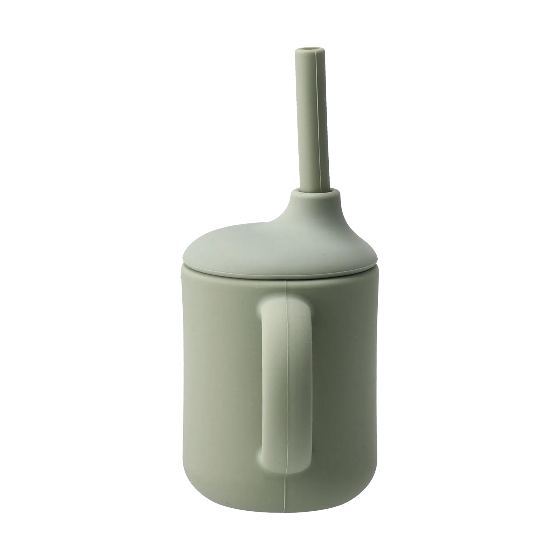 Taza con pajita Idun de silicona 120 ml, Green Scandi Living
