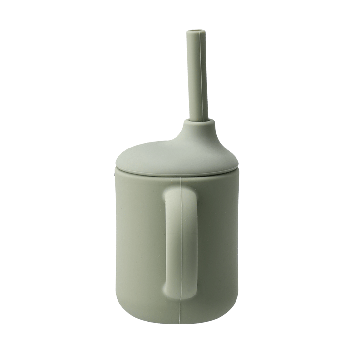 Taza con pajita Idun de silicona 120 ml, Green Scandi Living