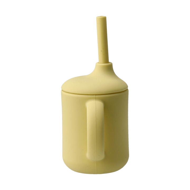 Taza con pajita Idun de silicona 120 ml, Lemon Scandi Living