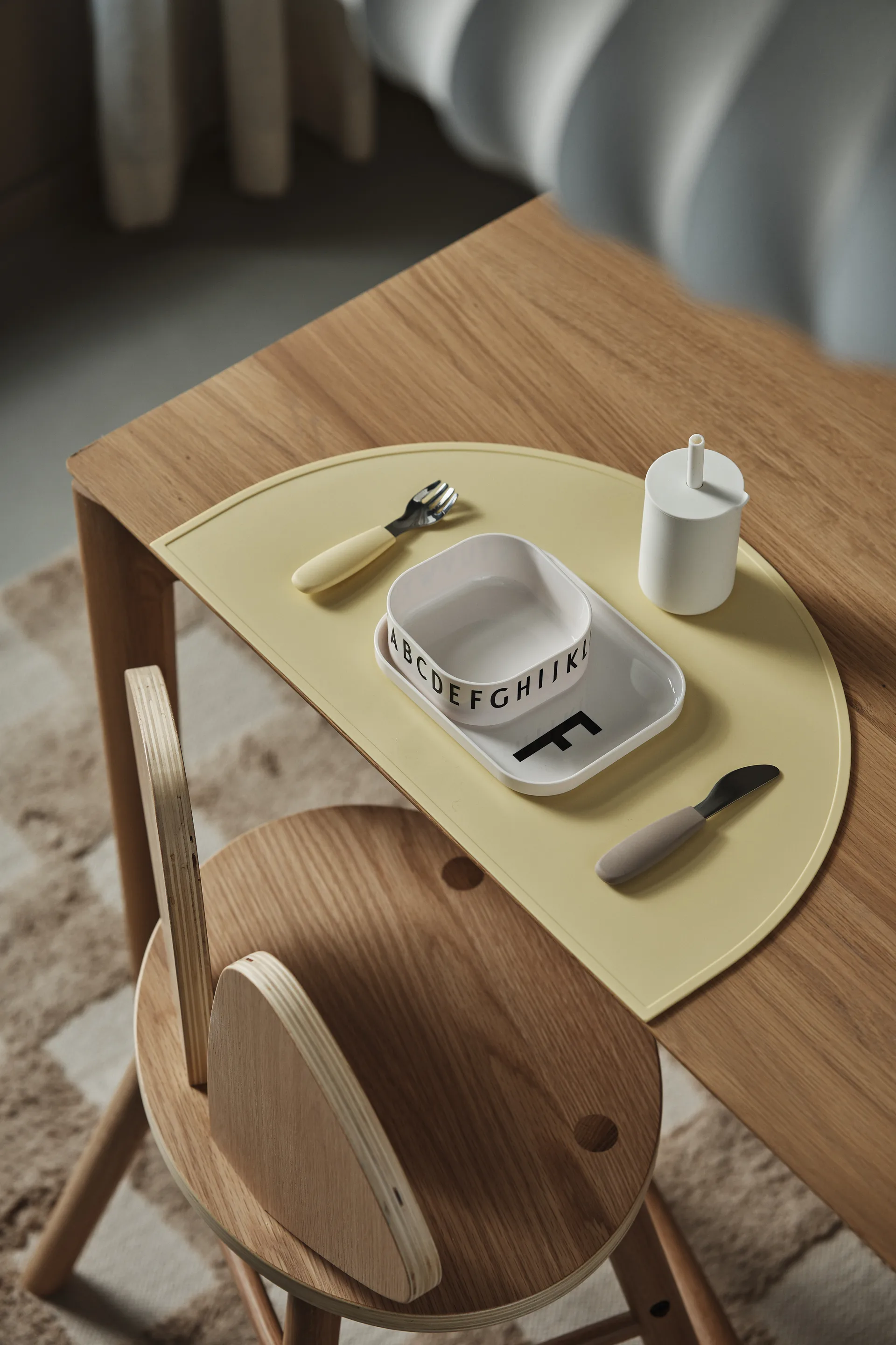 Taza con pajita Idun de silicona 120 ml, Vanilla Scandi Living