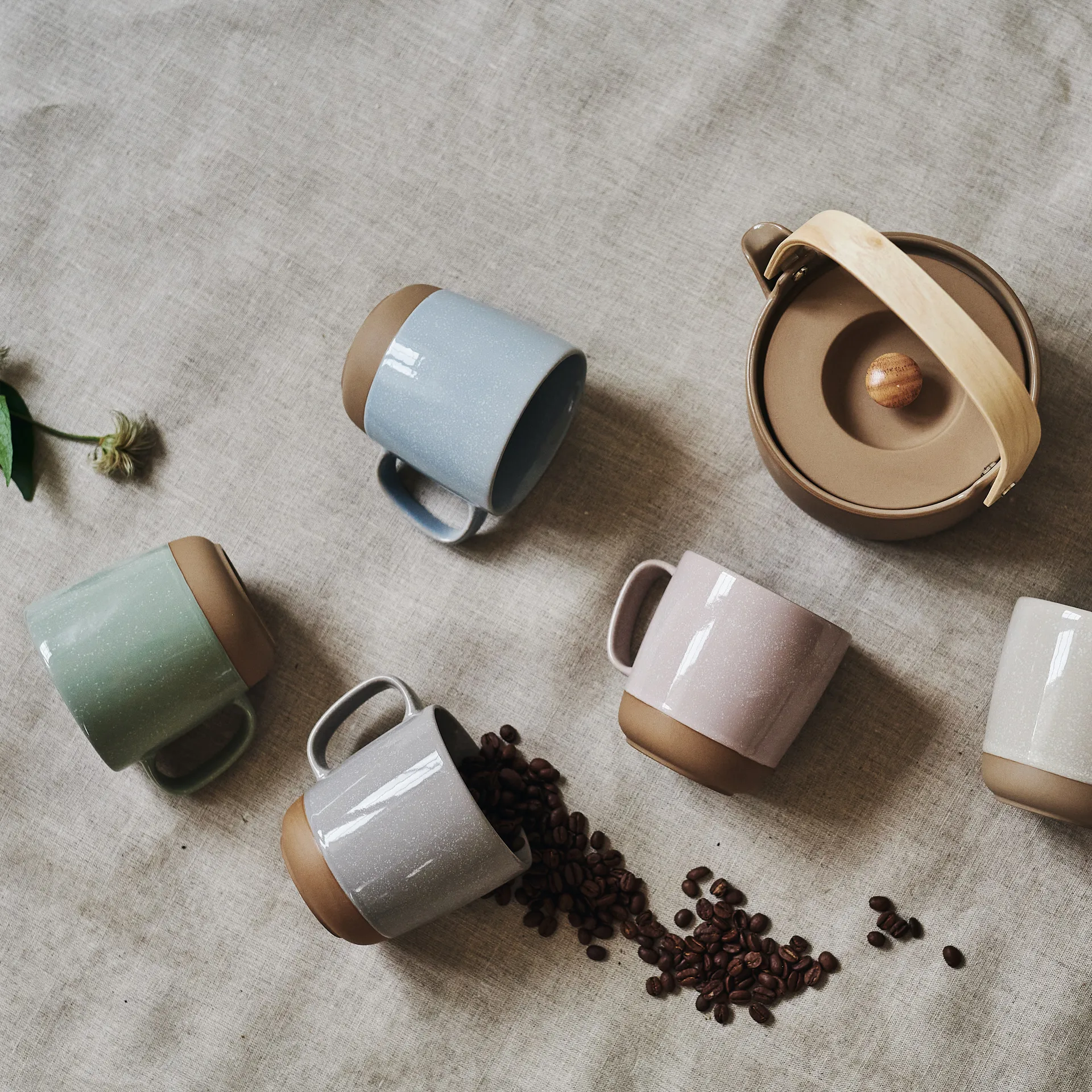 Taza Fossil 35 cl, verde Scandi Living