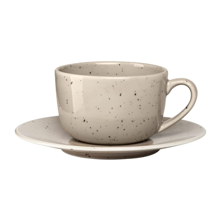 Taza y platillo Freckle 26 cl - Beige - Scandi Living