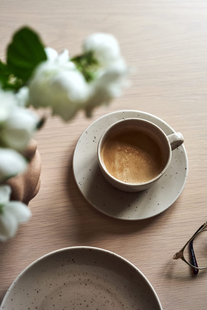 Taza y platillo Freckle 26 cl, Beige Scandi Living