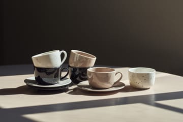 Taza y platillo Freckle 26 cl - blanco - Scandi Living