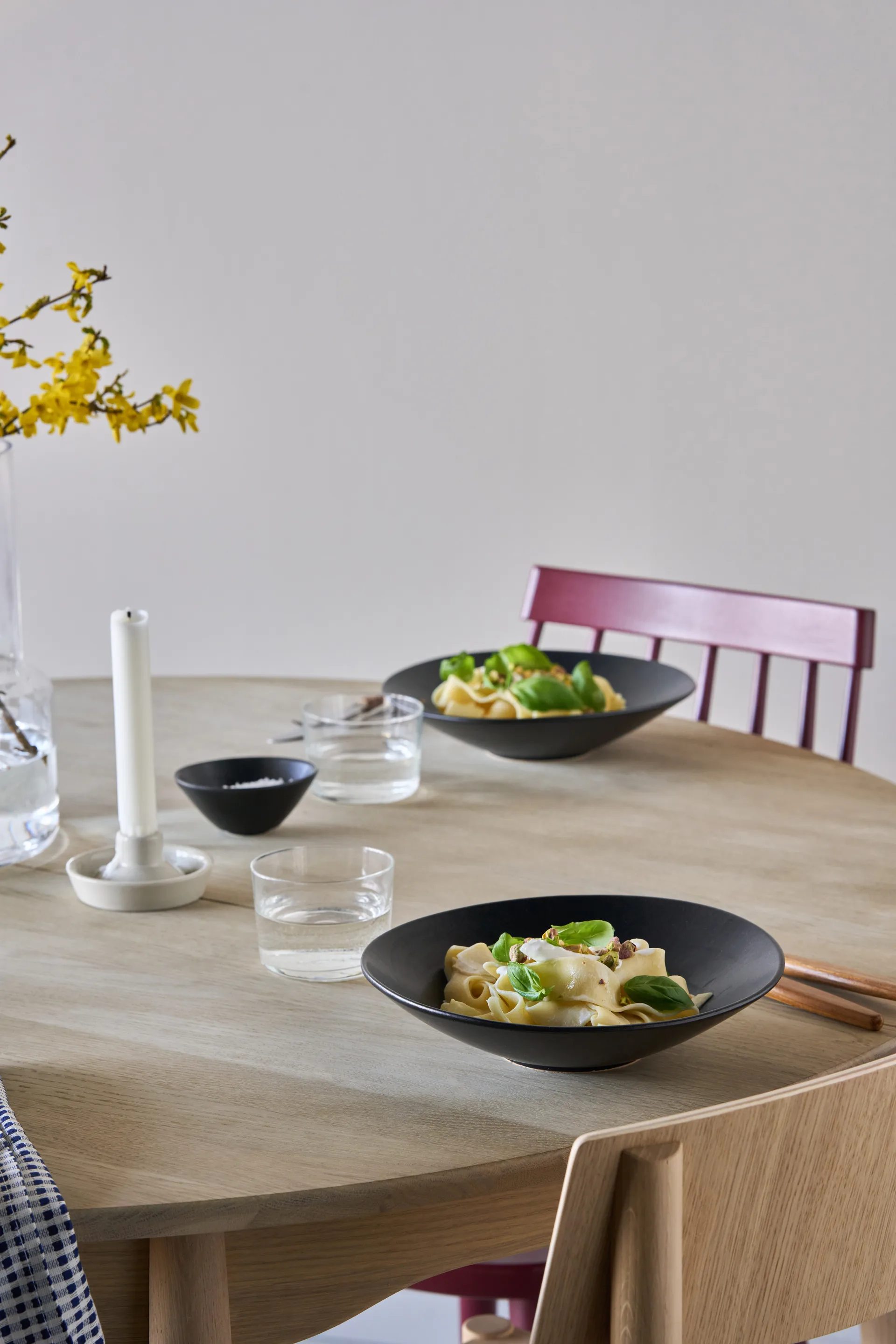 Terra plato, Negro de gres, Ø22,5 cm Scandi Living