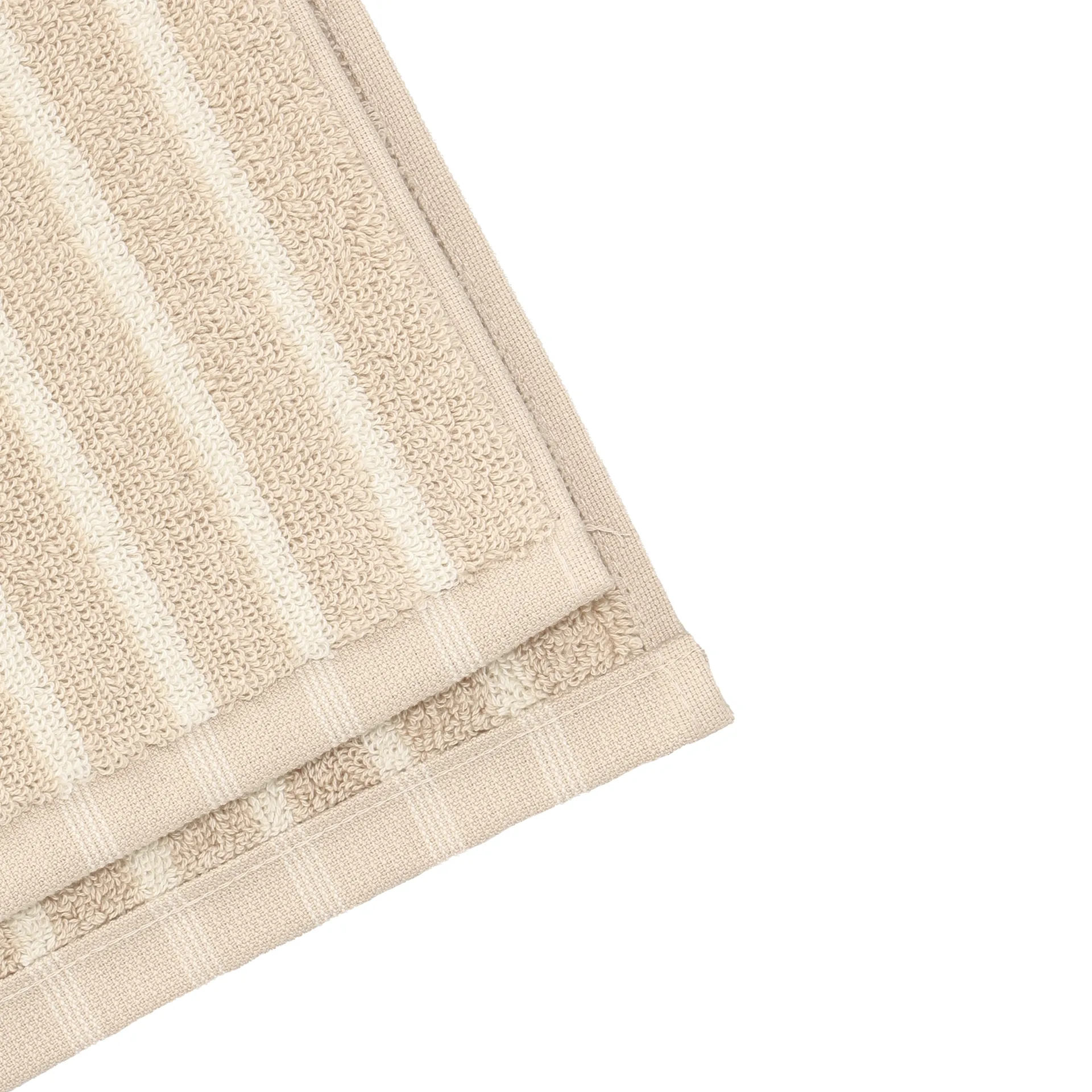Toalla de baño Drift 100x150 cm, Beige-blanco Scandi Living