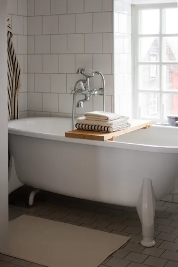 Toalla de baño Drift 100x150 cm - Blanco-negro - Scandi Living