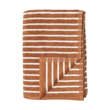 Toalla de baño Drift 100x150 cm - Marrón y blanco - Scandi Living