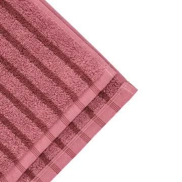 Toalla de baño Drift 100x150 cm - Rosa-rojo - Scandi Living