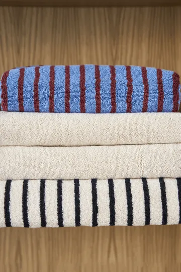 Toalla de baño Drift 70x140 cm - Azul-rojo - Scandi Living
