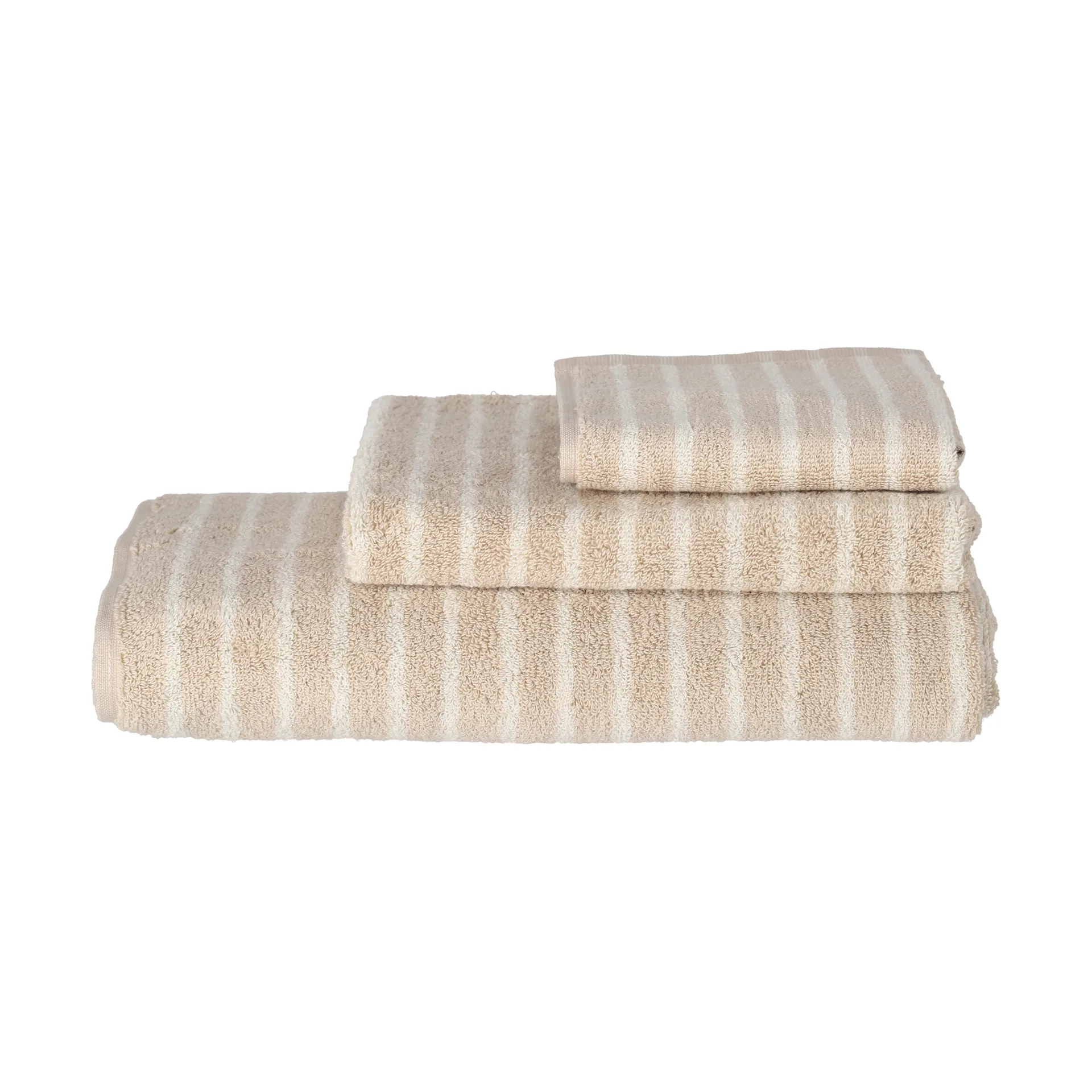 Toalla de baño Drift 70x140 cm, Beige-blanco Scandi Living