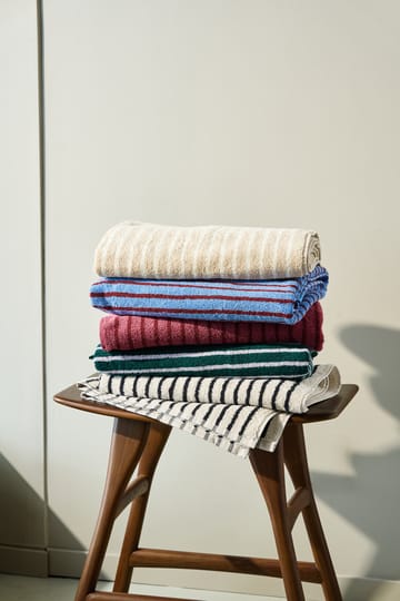 Toalla de baño Drift 70x140 cm - Beige-blanco - Scandi Living