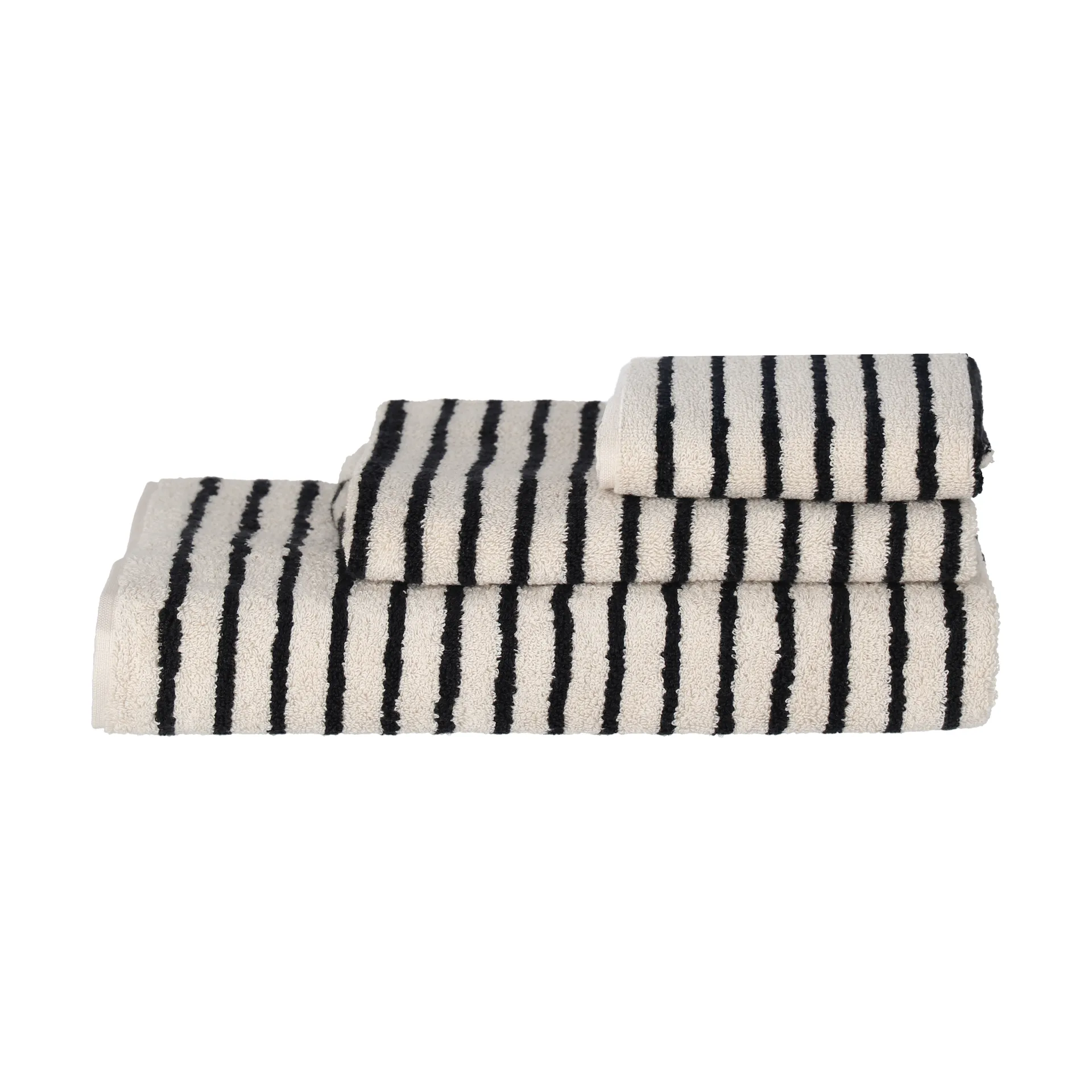 Toalla de baño Drift 70x140 cm, Blanco-negro Scandi Living