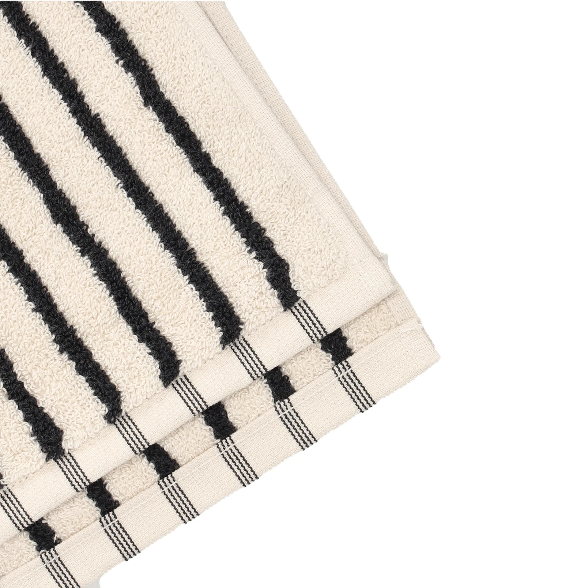 Toalla de baño Drift 70x140 cm, Blanco-negro Scandi Living