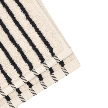 Toalla de baño Drift 70x140 cm - Blanco-negro - Scandi Living