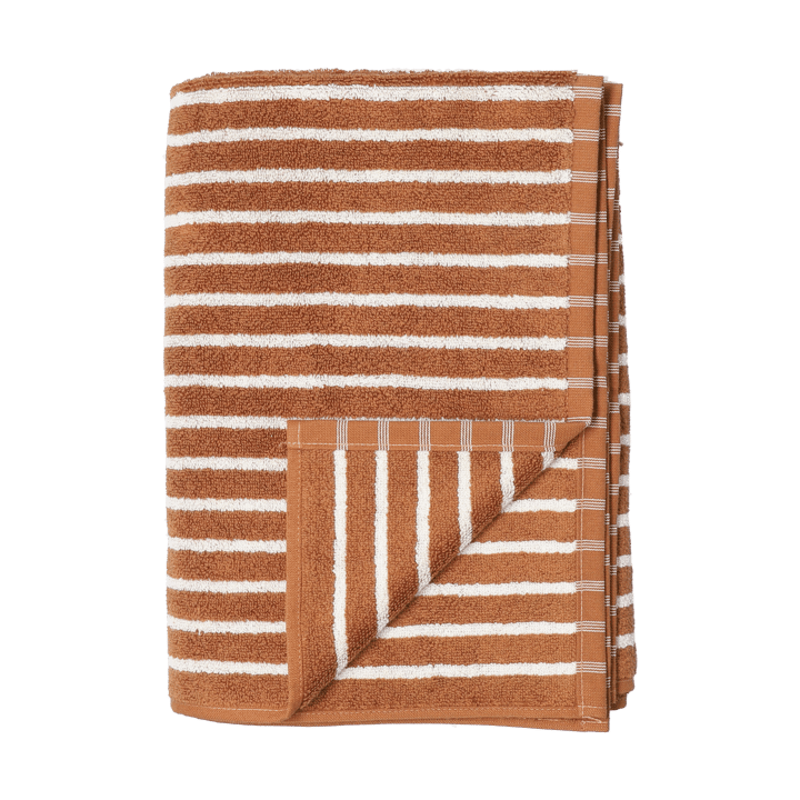 Toalla de baño Drift 70x140 cm - Marrón-blanco - Scandi Living