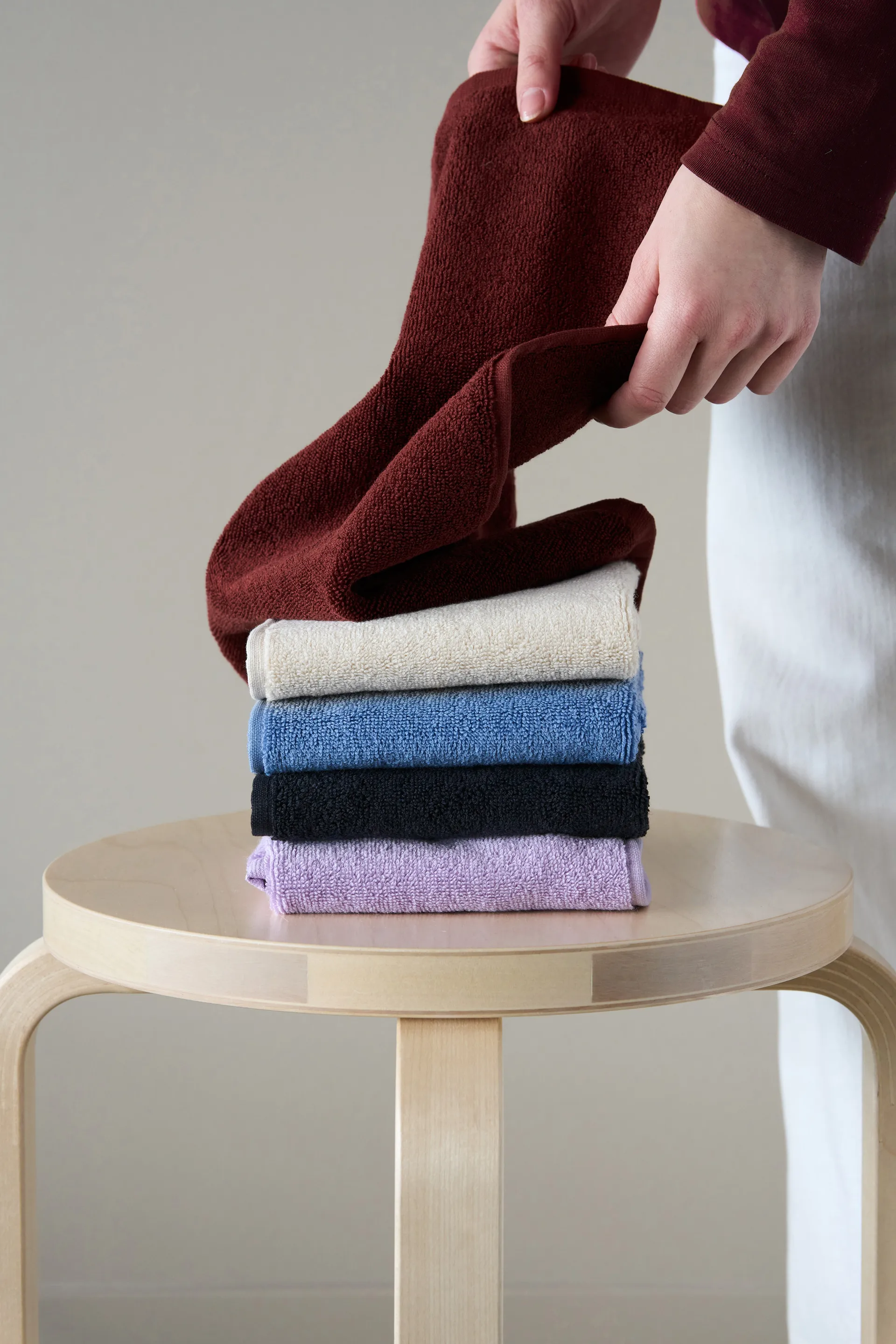 Toalla de manos Drift 30x50 cm, Rojo Scandi Living