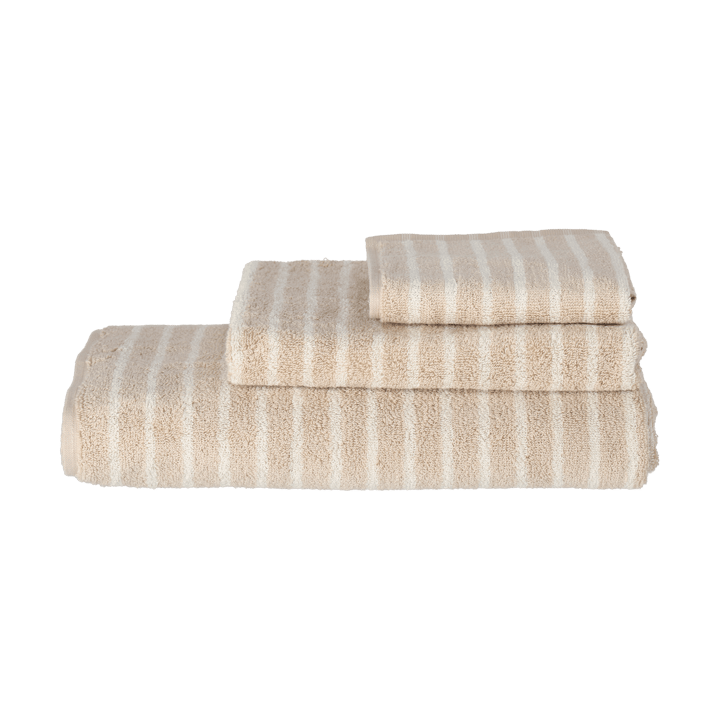 Toalla Drift 30x50 cm, Beige-blanco Scandi Living