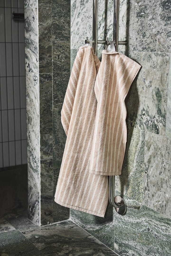 Toalla Drift 30x50 cm, Beige-blanco Scandi Living