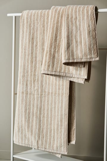 Toalla Drift 30x50 cm - Beige-blanco - Scandi Living