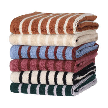 Toalla Drift 30x50 cm - Beige-blanco - Scandi Living