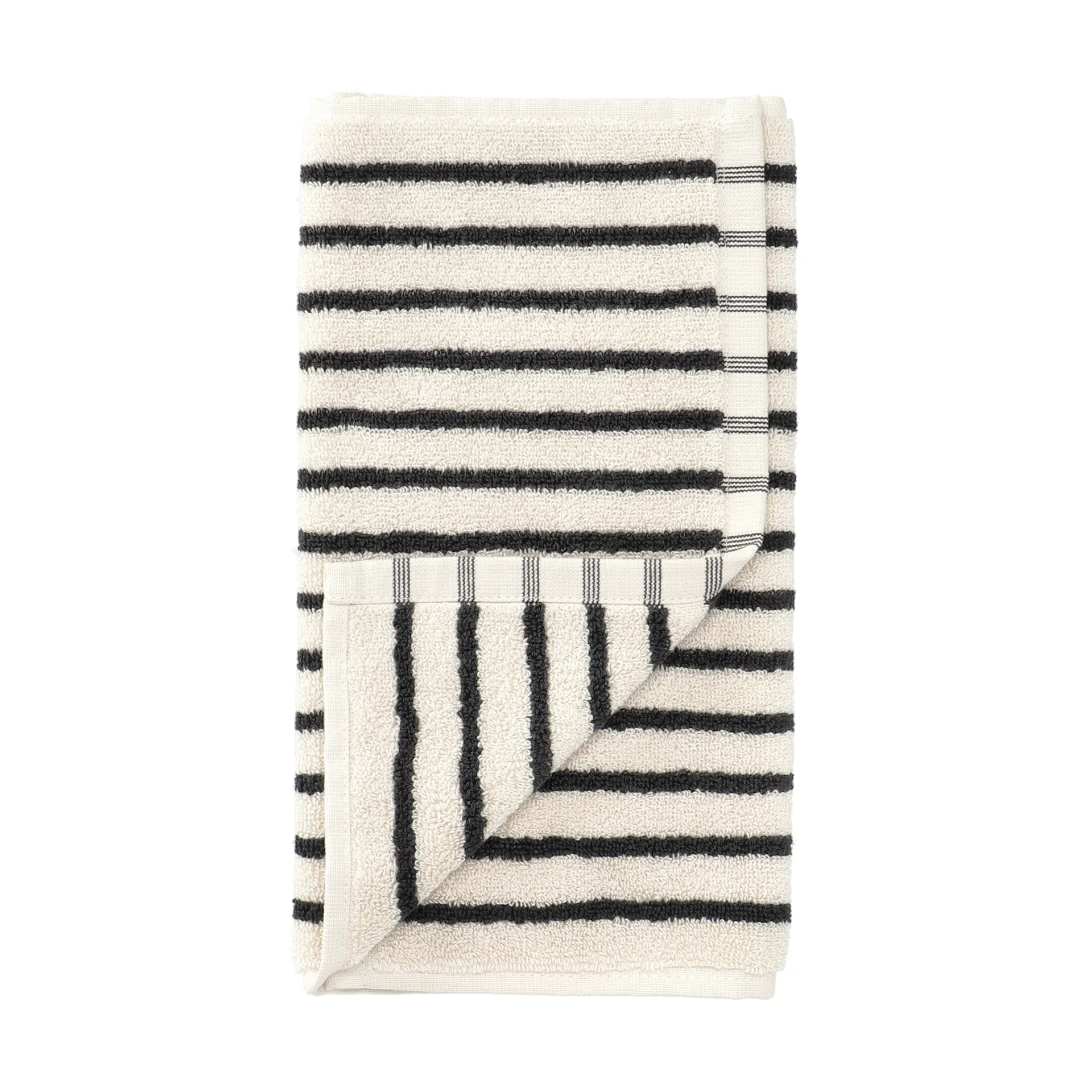 Toalla Drift 30x50 cm, Blanco-negro Scandi Living