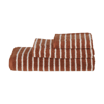 Toalla Drift 30x50 cm - Marrón-blanco - Scandi Living