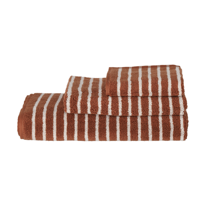Toalla Drift 30x50 cm, Marrón-blanco Scandi Living