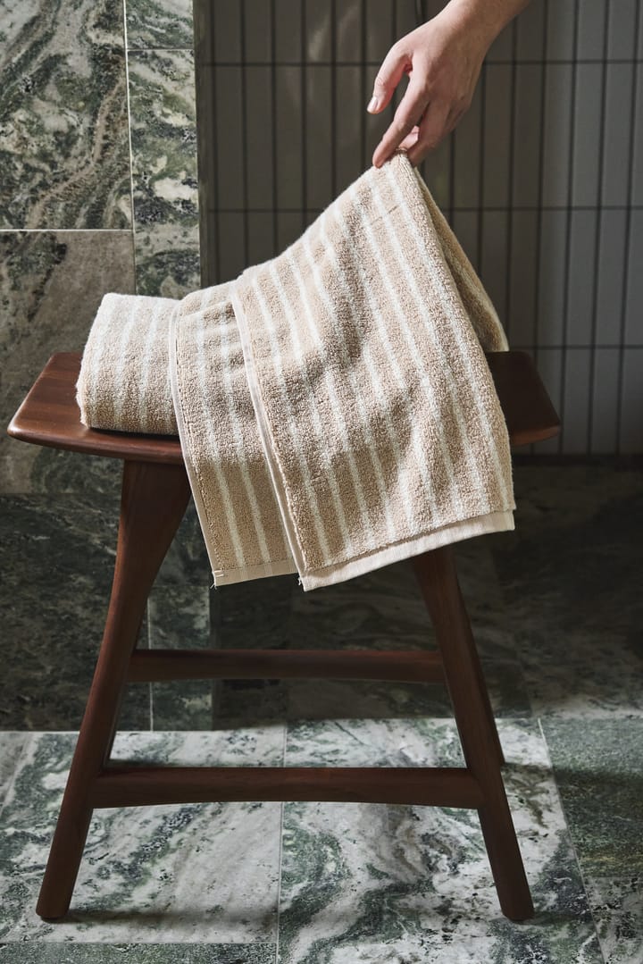 Toalla Drift 50x70 cm, Beige-blanco Scandi Living