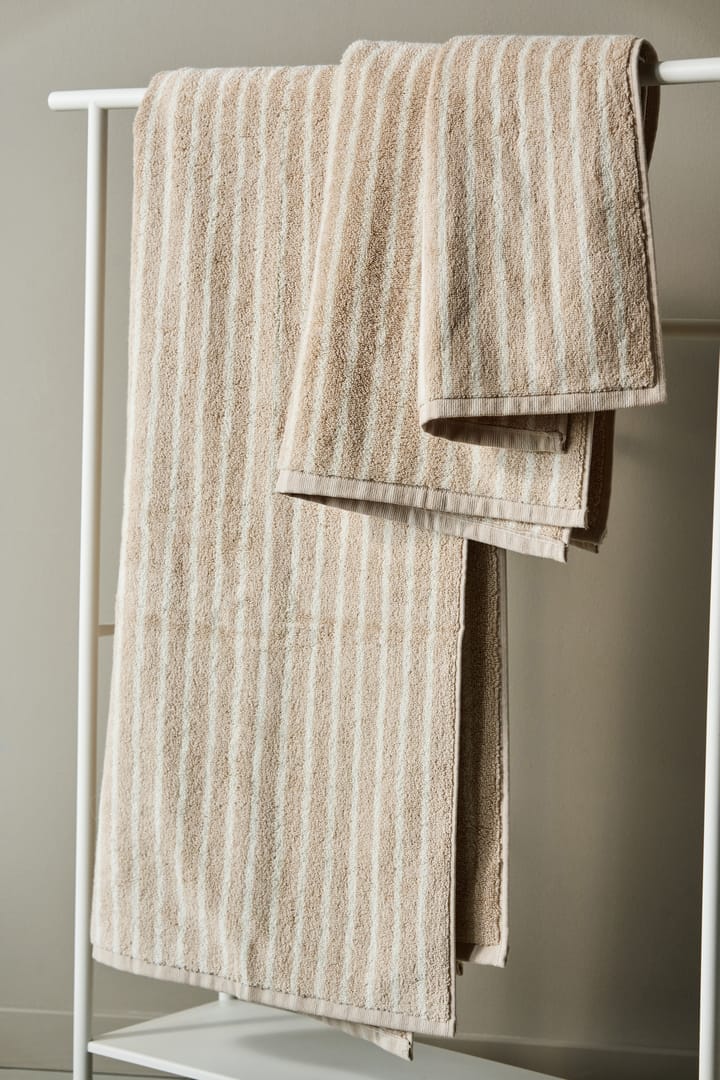 Toalla Drift 50x70 cm, Beige-blanco Scandi Living