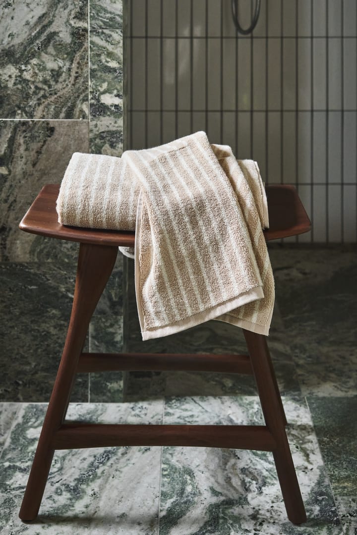 Toalla Drift 50x70 cm, Beige-blanco Scandi Living