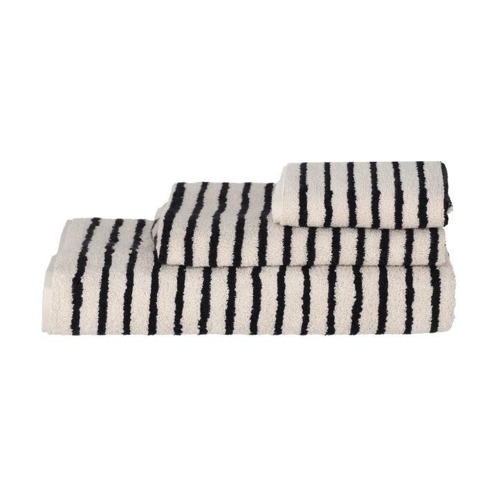 Toalla Drift 50x70 cm, Blanco-negro Scandi Living