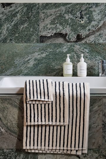 Toalla Drift 50x70 cm - Blanco-negro - Scandi Living